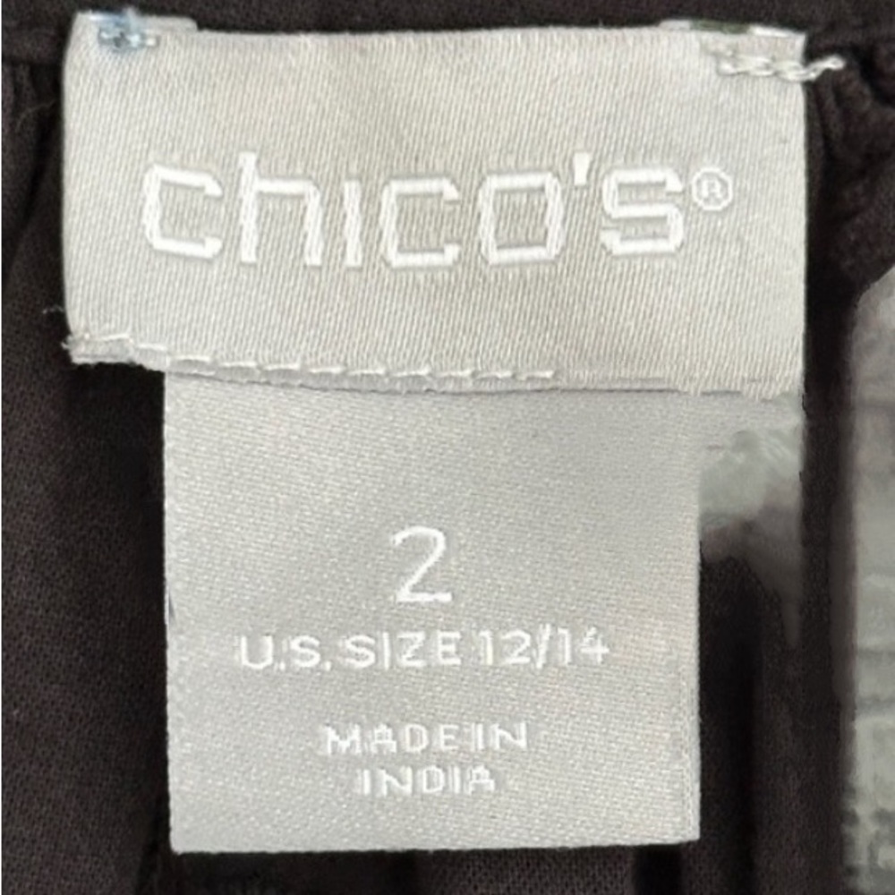 Chico’s Eyelet Embellished Black Tunic - Picture 5 of 7